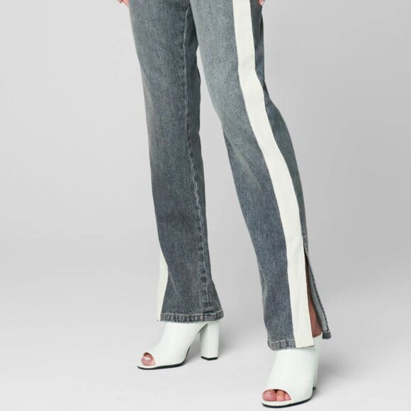 Blank NYC Jeans | Size 27 | Gray Straight Leg Denim With Slit - High Rise Jeans - Picture 5 of 11